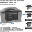 Griddle Cover for Blackstone 28 XL Griddle Rangetop,Heavy Duty 75in Culinary Griddle Cover,Easy Access Front Zippers,Waterproof UV & Fade Resistant Flat Top Gas Grill Cover with Strap and Two Zippers