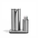 simplehuman Liquid Sensor Pump, 9 oz. with Caddy, Automatic Soap Dispenser for Kitchen and Bathroom, Touchless Motion Sensor, Variable Dispense, Rechargeable, High Grade Brushed Stainless Steel