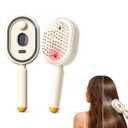 2027 Upgrade 5‑in‑1 Electric Mist Air Cushion Massage Brush, Anti‑Tangle Self‑Cleaning Hair Comb for Dry Frizzy Hair, USB‑C Recharge, Christmas Stocking Stuffers Beauty Gifts for Women (Beige)