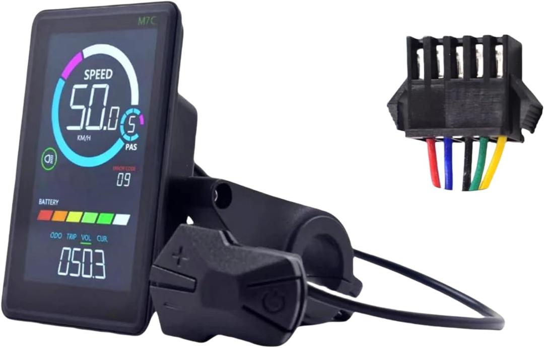 XBERSTAR E-Bike LCD Display Meter 24V 36V 48V 60V Waterproof Bike Computer LCD Color Screen Instrument for Electric Bike