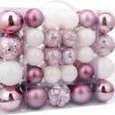 87ct Christmas Ball Ornaments Set Shatterproof Seasonal Hanging Decorations with Reusable Hand-held Gift Package for Xmas Tree Holiday Party and Home Decor, Lilac