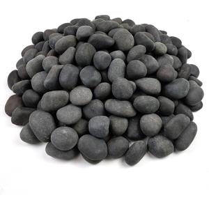 5 lbs Black Pebbles for Indoor Plants, 1-2 Inch Stones Natural Decorative Black River Rocks for Planters Aquarium Outdoor Garden Landscaping Walkways Paving and Yards