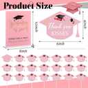 Tinlade 26 Pcs Graduation Candy Buffet Labels for Grad Party Decorations 8 x 10'' Acrylic Candy Bar Signs with Stand 24 Grad Dessert Food Labels Table Centerpieces Set for Party Supplies(Pink,Classic)