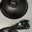 Plug in Pendant Light, Hanging Lamp with Black Barn Pendant Lighting with 14.76ft Cord On/Off Switch, Adjustable Pulley Hanging Pendant Lighting for Kitchen Bedroom Restaurant- Pack Of 2