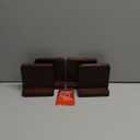 SRIWATANA Small Floating Shelves Wall Mounted, 4 Inch Wood Shelf for Decoration and Storage Set of 4, Mini Display Shelf for Bedroom, Bathroom, Kitchen, Office (Walnut)