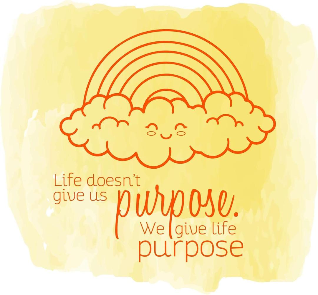 Children We Give Life Purpose Uplifting Quote Wall Decal Decoration Live Doesnt Give Us Purpose Cute Happy Rainbow Lasts Years and Easily Removable - Size: 40 in(W) x 36 in(H)