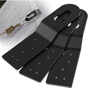 3 Pcs Roof Safety Anchor Hitch Clip, Black Roof Anchors, For Fall Protection Connects To Wood Surfaces, Permanent Roof Anchor Use With Roofing Harness, Safety Ropes And Other Roof Safety Equipment