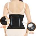 Trendyline Postpartum Belly Band,C Section Belly Binder,Abdominal Binder Post Surgery Girdle,Tummy Tuck Compression Wrap Waist Trainer (Black, Medium)