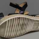 DREAM PAIRS Women's Platform Espadrilles Wedge Sandals, Comfortable Open Toe One Band Sandals for Women Dressy Casual Summer (7, Black)