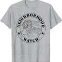 Neighborhood Watch Funny Design T-Shirt (Small)