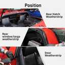 GM9096GGW Seal Weatherstrip Kit - Waterproof Sealing Strip Compatible with Chevrolet Corvette C4 Coupe 1990-1996