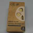 Chill Ah Natural Loofah Sponge Set  100% Plant-Based, Dye-Free, Biodegradable Bath Exfoliator for Glowing Skin  Handcrafted in Vietnam (4-Pack)