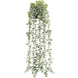 Der Rose 1Pcs Fake Plants Hanging Artificial Potted Faux Eucalyptus Plants for Modern Boho Farmhouse Bathroom Office Desk Wall Art Shelf Living Room Aesthetic Decor Indoor (Grey)