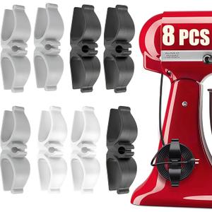 Lancord Cord Organizer for Appliances, 8 Pack Upgraded Kitchen Appliance Cord Organizer Stick On Appliance Wire Organizer Wire Wrapper for Kitchen Appliances Mixers, Coffee Maker, Pressure Cooker