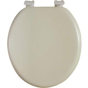 J&V Textiles Soft Round Toilet Seat With Easy Clean & Change Hinge, Padded (Beige)*