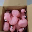 Honoson 24 Pcs Flamingo Rubber Duckies Bulk Flamingos Party Favors Bath Pool Floating Squeak Rubber Ducks for Birthday Party Decoration Cake Decoration(Cute,Light Pink)