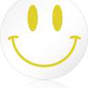 DARENYI Yellow Preppy Mirror Circle, 12 inch Smiling Face Aesthetic Mirror for Teen Girls Preppy Room Wall Decor (11.8"L x 11.8"W)