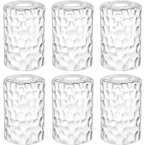 Teenyyou 6 PCS Clear Hammered Chandelier Wall Sconce