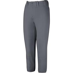 Mizuno Girls' Belted Fastpitch Softball Pant (X-Large, Dark Charcoal)