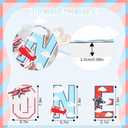 Airplane Wooden One Letter Sign -Time Flies Party Decorations, Airplane 3D Letters, Fighter Pilot Table Topper, For Anniversary Party Shower Table Sign, Vintage Airplane First Birthday