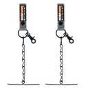 MELOTOUGH Tape Thong for Tool Belt Waist Electrical Tape Strap Chain with Keyring and trigger snap hook for Belt (Grey Color, 2)