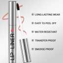 Erinde Lip Liner Peel Off Lip Stain, Long Wear Tattoo Lip Liner with Tweezer, Matte Peel Off Lipliner Stain, Long Lasting, Waterproof, Transfer-proof, Easy to Use & Natural Finish, Rose Pink