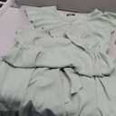 PRETTYGARDEN Women's 2025 Summer Cross Midi Dress Casual Boho Deep V Neck Short Sleeve Ruffle Hem Split Beach Long Dresses XL