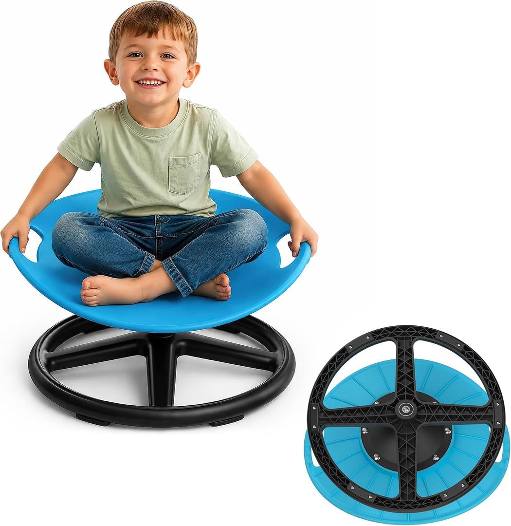 Spinning Chair for Autistic Kids & Adults,CPC Certified Sensory Swivel Chair with Heavy-Duty Reinforced Base, Safe 360° Rotation Fidget Chair for Vestibular Input,ADHD & Special Needs