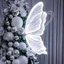 2pcs 23.6" Large LED Butterfly for Christmas Tree 3D Light Decor, about 23.6 inch