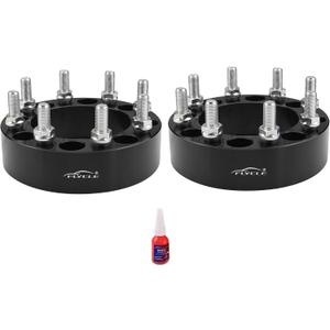 8x6.5 Wheel Spacers for 2013-2026 Ram 2500, 2012-2018 Ram 3500, 2 inch 8x165.1mm 8 Lug Forged Wheel Spacer for Silverado Sierra Suburban Avalanche Express Savana 14x1.5 Studs with 126.15mm Bore