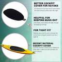 2 x Kayak Cockpit Cover Waterproof UV50+ Oxford Kayak Cockpit Cover with Carry Bag (Large)