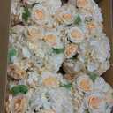 NUPTIO Flower Ball Arrangement Bouquet: 10 Pcs 11.8 inch Diameter Champagne Rose Fake Flowers Balls for Wedding Centerpiece Decorations Artificial Flower Centerpieces for Tables