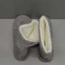 LongBay Women's Cozy Winter Slipper Boots Warm Chenille Knit Bootie Memory Foam Non-Slip Indoor Outdoor House Shoes (9-10, Grey)