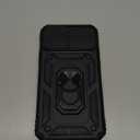 Janmitta Case for iPhone 11 Pro Phone Cover Built in Slide Camera Lens Cover+Screen Protector,Heavy Duty Shockproof Full Body PhoneCase with Finger Ring Holder Kickstand,Black