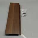 Floating Shelves for Wall Decor, Wall Mounted Wood Storage Shelf for Bedroom, Living Room, Bathroom, Kitchen, Nursery, Rustic Display Picture Ledge Shelf with Lip Set of 2-16 Inches, Walnut (15.8in)