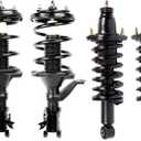 AUTOMUTO Front and Rear Pair Complete Struts Coil Spring Assembly Shock Absorber Compatible with 2003-2005 for Honda Civic Struts 171340L 171340R 172186 172185