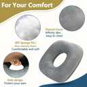 Piercing Ear Pillow with Holes for Ear Pain Side Sleeping Donut Pillows Cnh Pressure Sore Relief Inflammation Ache Cushion Ear Guard Pad with a Strap Ultimate Comfort and Protection