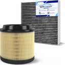 1Pcs Cabin Air Filter & 1Pcs Engine Air Filter Accessories Compatible with Ford Bronco 2026 2025 2024 2023 2022 2021 2.3L 2.7L Engine Cabin Air Filter Automotive Replacement for CF12772&MB3G-9601AA