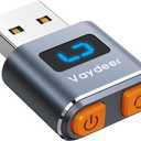 Vaydeer Tiny Mouse Jiggler, T3s Mouse Mover Made of Premium Aluminum Alloy, Longer Life Span, Plug and Play, 100% Undetectable, 3 Natural and Random Tracks, USB Mouse Mover to Boost Your Productivity