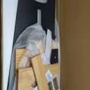 COSYLAND Toddler Standing Tower Adjustable Height - Super Stable Toddler Kitchen Stool Helper with Protive Panel - 3 Levels Adjustable Wooden Kitchen Stool for Kids (Natural & Dark Gray)