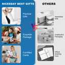 Lumbar Support Pillow for Office Chair Car, Gaming Chair Lower Back Pain Relief Memory Foam Cushion with Greeting Card,3D Mesh Cover Ergonomic Back Rest, Birthday Gift for Dad, Stocking Stuffers, Full Back Gift Box-17'*16'*5'