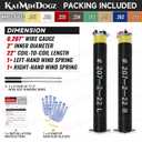 Pair of 2" Garage Door Torsion Springs Set with Non-Slip Winding Bar & Gloves,High Precision Electrophoresis Black Coated, for Replacement & Installation, MIN 16,000 Cycles (0.207x2''x22'')