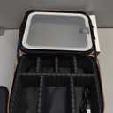 MOMIRA Makeup Train Case with Light & Mirror Large Cosmetic Organizer with Adjustable Dividers for Cosmetics,10X Magnifying Makeup Mirror,Pink (Small)