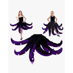 Funtery Octopus Halloween Costume Octopus Tentacles Dress Sea Witch Mermaid Cosplay Costume for Halloween Party