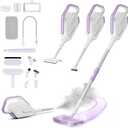 AAOBOSI Steam Mop, 1300W Powerful Detachable Handheld Steamer with 350ml Tank, 11 Multi-purpose Accessories, 23FT Power Cable, Steam Mops for Floor Cleaning, Tiles, Windows, Carpets, Furniture