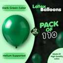 KatchOn Dark Green Balloons 12 Inch, Pack of 110