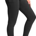 SANTINY Women's Fleece Lined Winter Leggings Water Resistant High Waisted Thermal Hiking Running Warm Pants Women Pockets (Gray, L)
