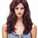 Rugelyss Vintage Wigs Brown Mixed Blonde Wig for Women Lady Layered Synthetic Full Wigs for 60s 70s 80s Cosplay Costume Disco Hair Wig