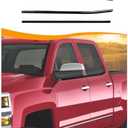 Hoolcar Lower Window Trim Cover Molding Window Bottom Outer Frame Strip Compatible with Chevrolet Silverado GMC Sierra 2014-2018, Exterior Accessories, Black