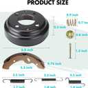 10L0L Yamaha Golf Cart Brake Repair Kit, Brake Hub Drums & Shoes & Spring kit fit Yamaha G14, G16, G19, G22 G&E 1994-2006 Models,OEM JU0-G6521-00-00, JN6-F5331-01-00, JN3-F5331-00